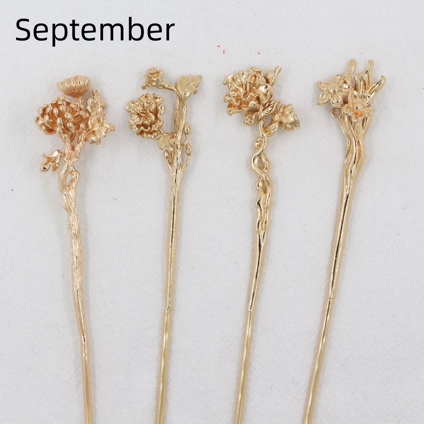 Antique Material Flower Season Hairpin