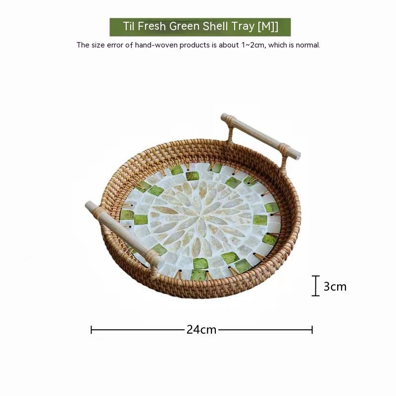 Rattan Shell Disc Deep Sea Color Shell
