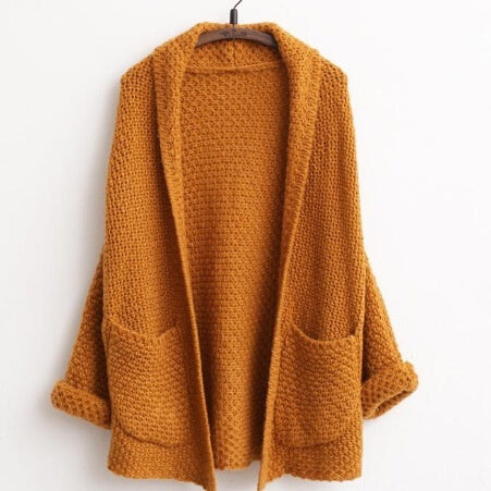 Women's Retro Mid-length Cardigan Sweater