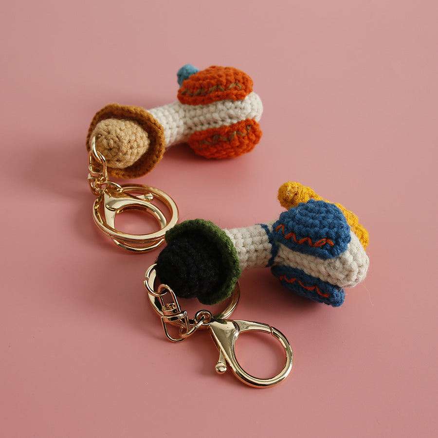 Hand-woven Forward Duck Little Doll Keychain