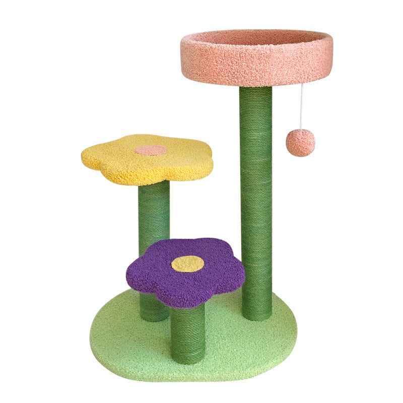 Cat Flower Tower Cat Scratch Board Wear-resistant Cat Climbing Tree