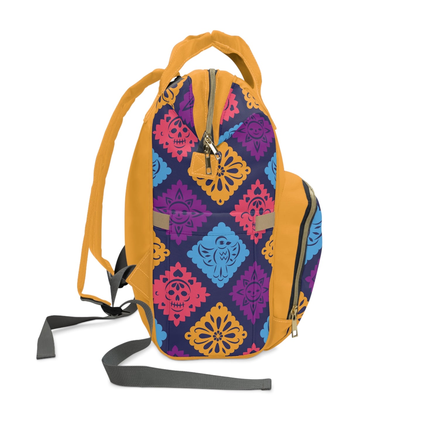 Personalized Mexico Inspired Multifunctional Diaper Backpack, Newborn Gift, Baby Shower Gift, Mexican Color Backpack