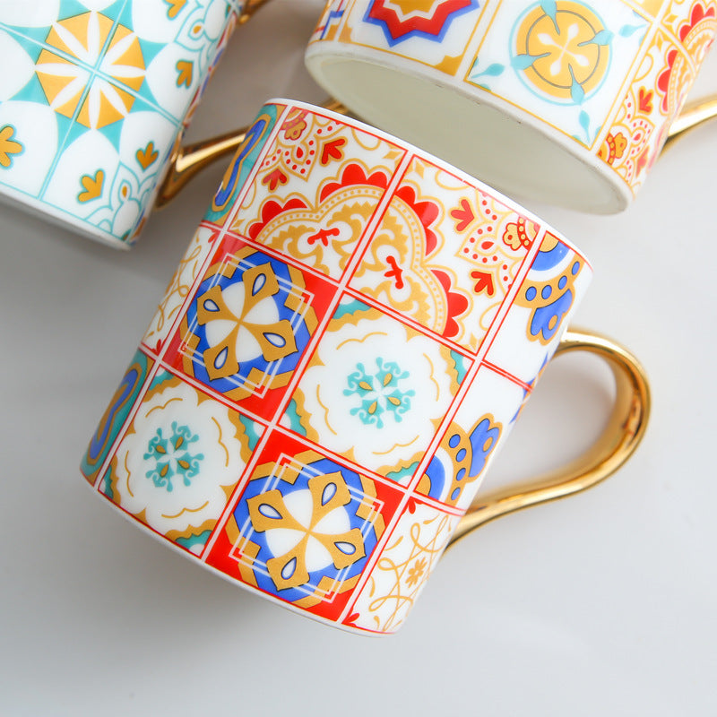 Baroque ceramic mug