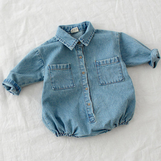 Baby Kids Fall Denim Jumpsuit