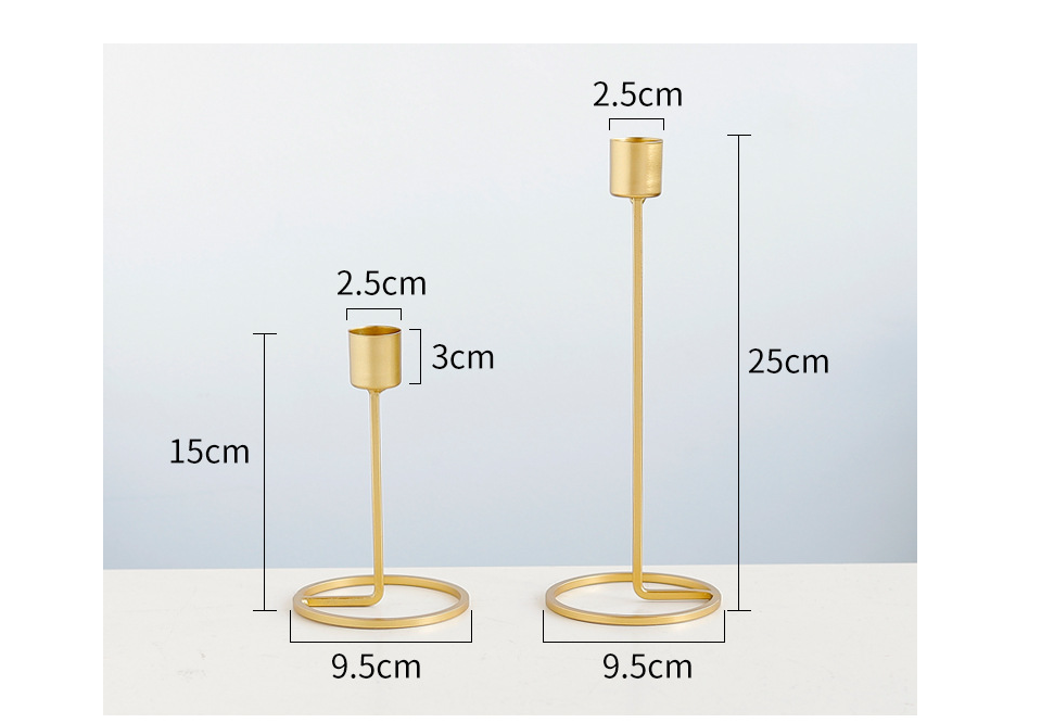 Nordic Gold Iron Candlestick