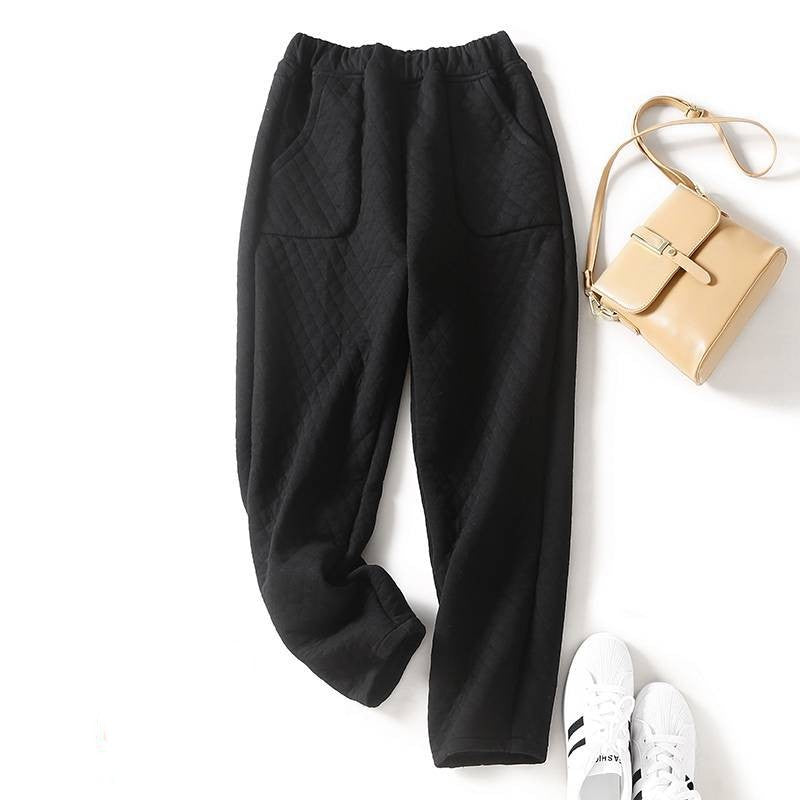 Autumn And Winter Elastic Waist Thickened Harem Pants