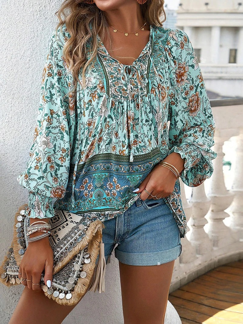 Boho Floral Blouse