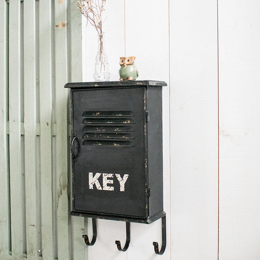 Retro Wrought Iron Art Wall Hanging Key Storage Box