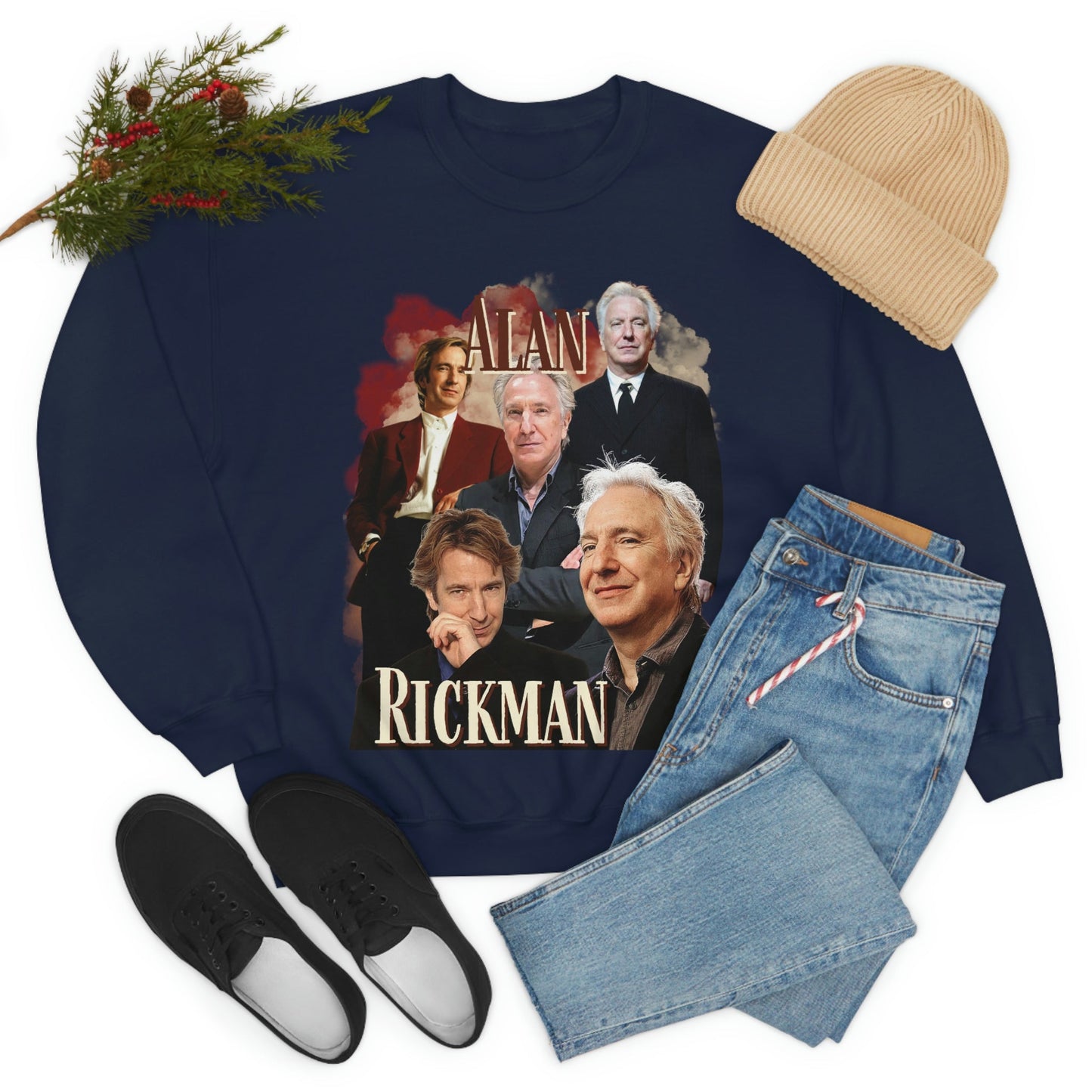 Alan Rickman Sweatshirt, Y2k Style Bootleg Vintage Style Alan Rickman Pullover Crewneck, Movie Buff Sweatshirt