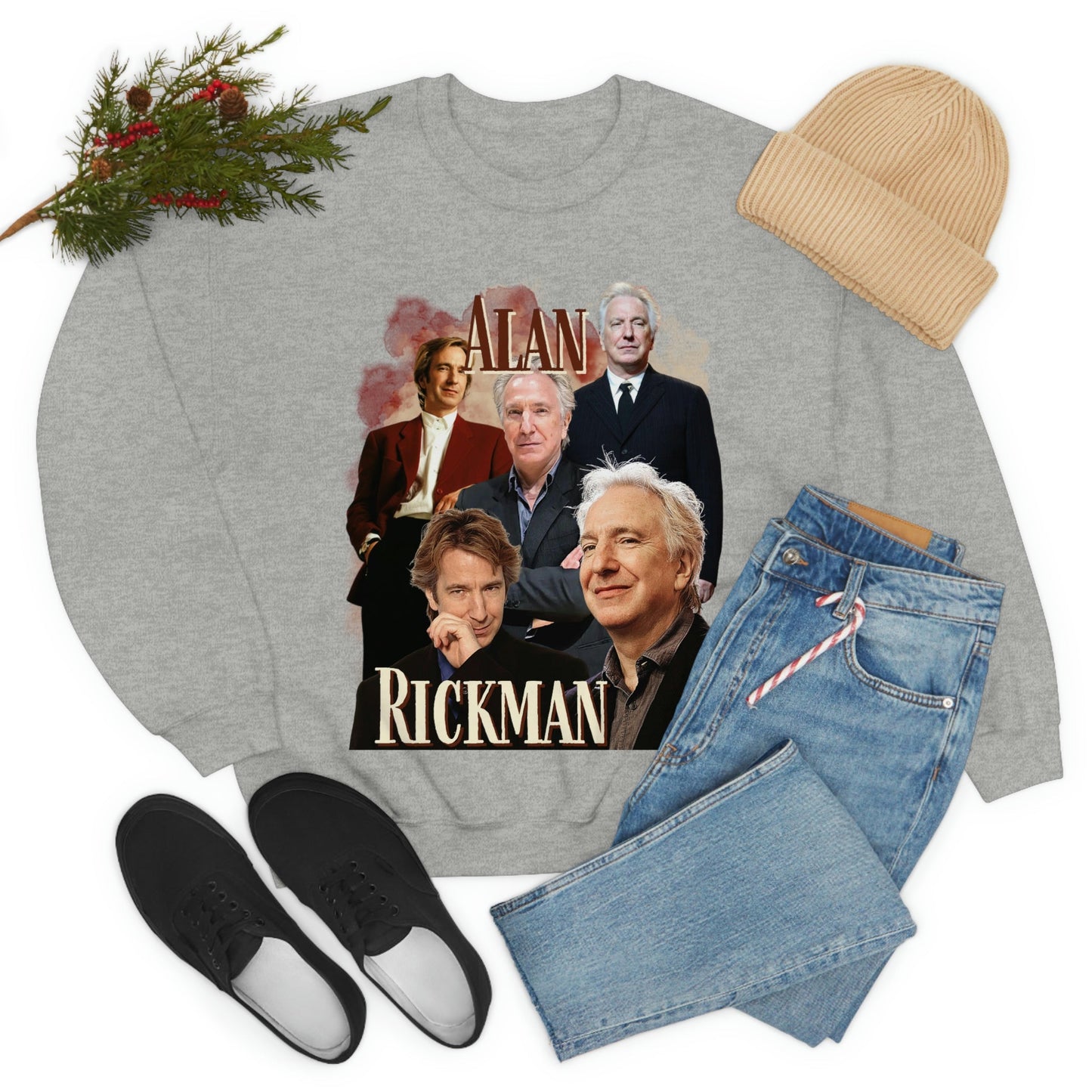 Alan Rickman Sweatshirt, Y2k Style Bootleg Vintage Style Alan Rickman Pullover Crewneck, Movie Buff Sweatshirt