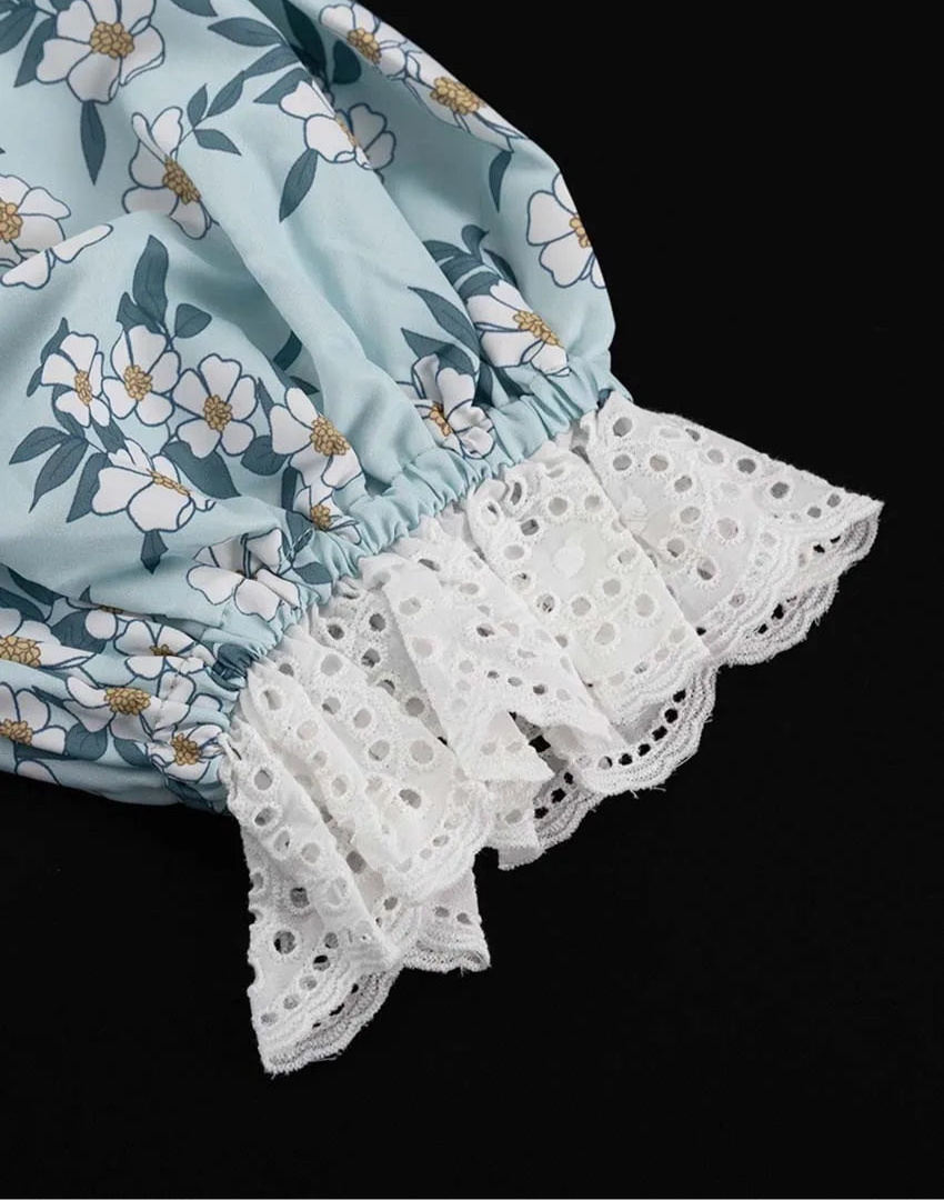 Puff Sleeve Tie Up Elastic Puff Sleeve Mini Dress