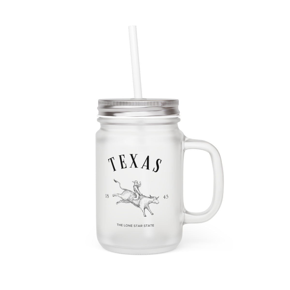 Texas Iced Coffee Tumbler, Texas Frosted Glass Tumbler, Texas Wedding, Texas Girls Trip, Texas Bachelorette Mason Jar