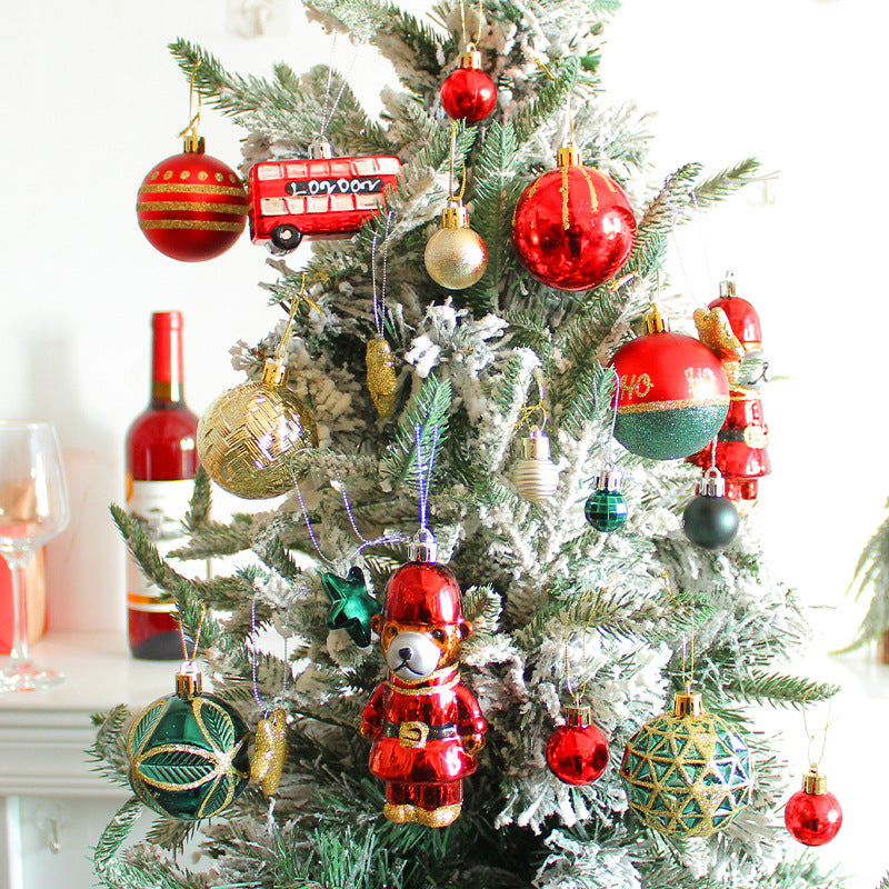 Ornaments Christmas Tree Small Colorful Ball Pendant Set