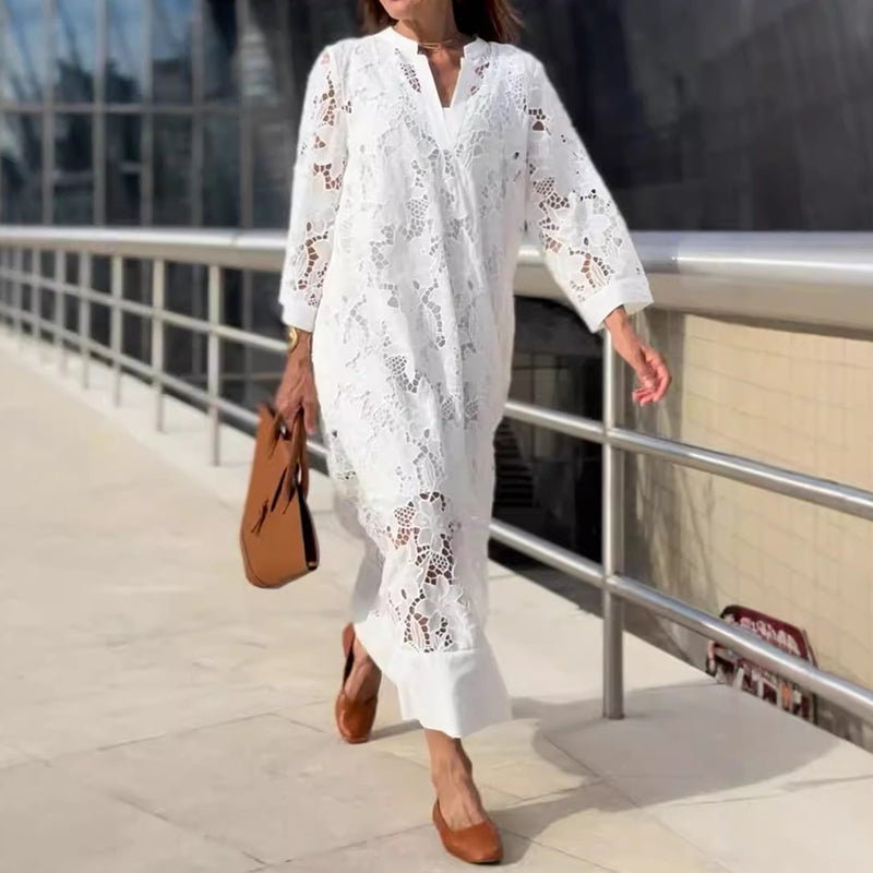Modern Flowing Refined Lace Dress