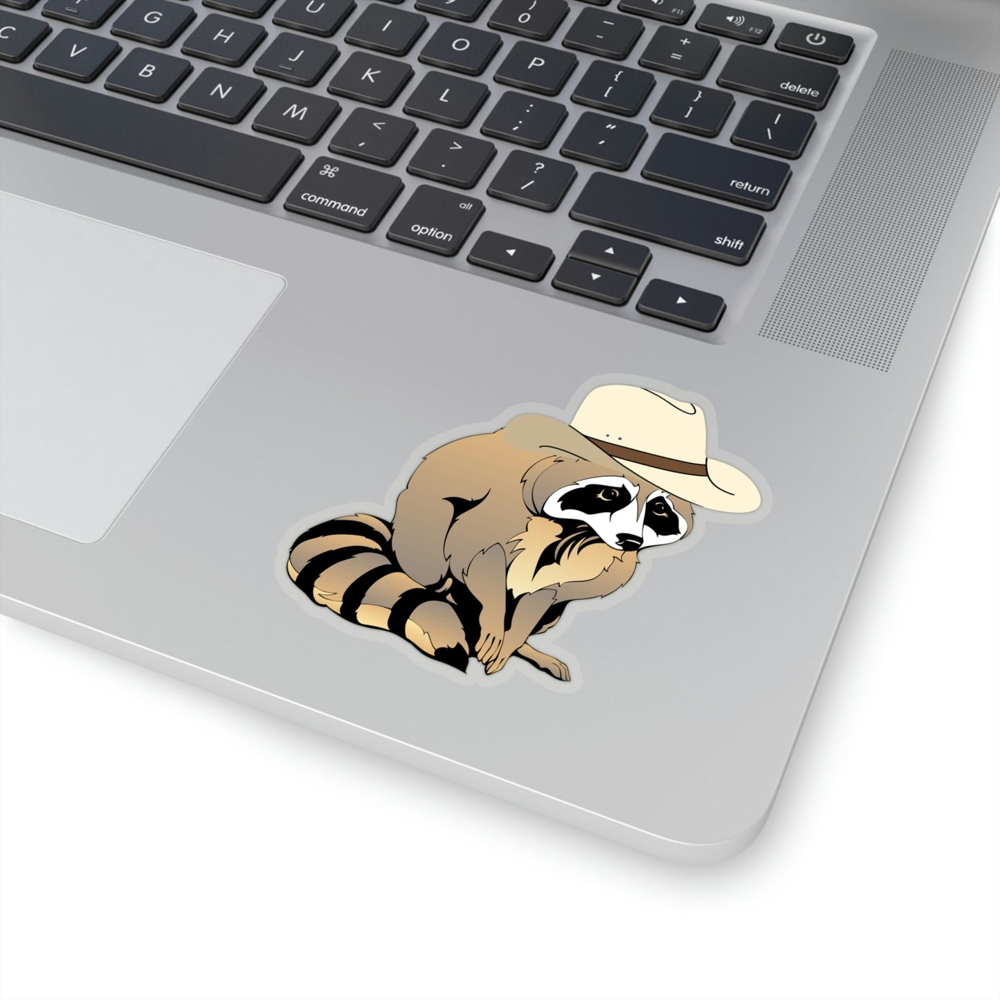 Cowboy Raccoon Kiss-Cut Stickers