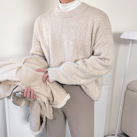 Wind-Padded Pullover Long-sleeved Sweater