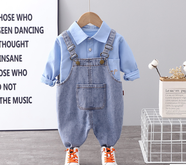 Children's Denim Pants Trendy Cute Western Baby Jumpsuit