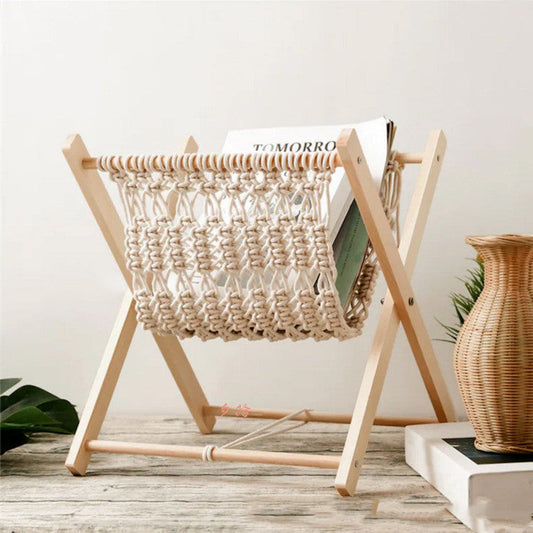 Modern Nordic Wood Hand Woven Decoration