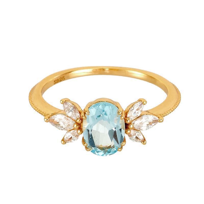 Sky Blue Topaz Ring For Women