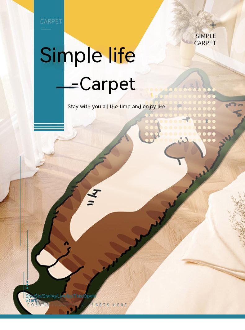 Cartoon Carpet Bedroom Bedside Blanket Window Cushion Washable Cashmere Room Foot Mat