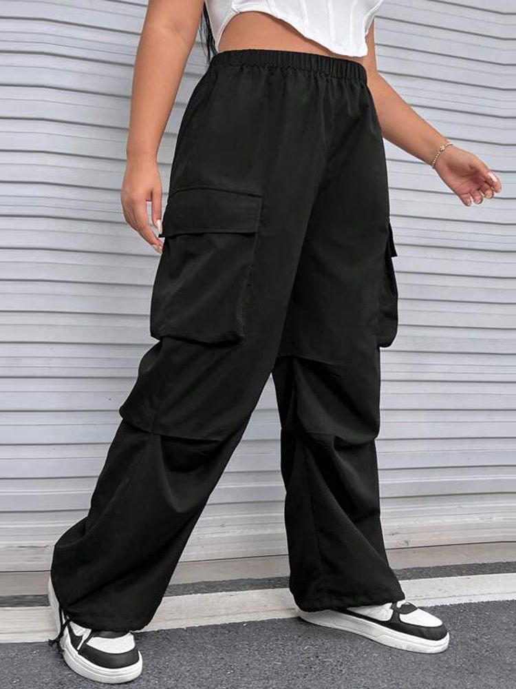 Women's Elastic Waist Casual Trousers