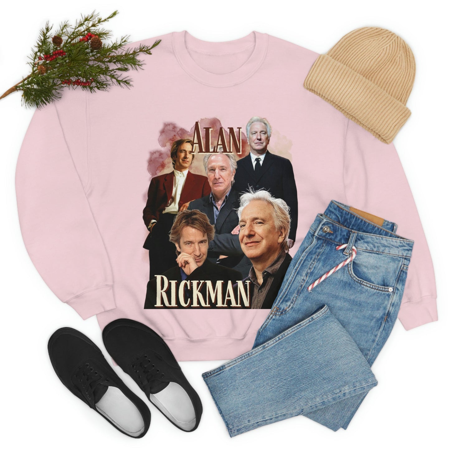 Alan Rickman Sweatshirt, Y2k Style Bootleg Vintage Style Alan Rickman Pullover Crewneck, Movie Buff Sweatshirt