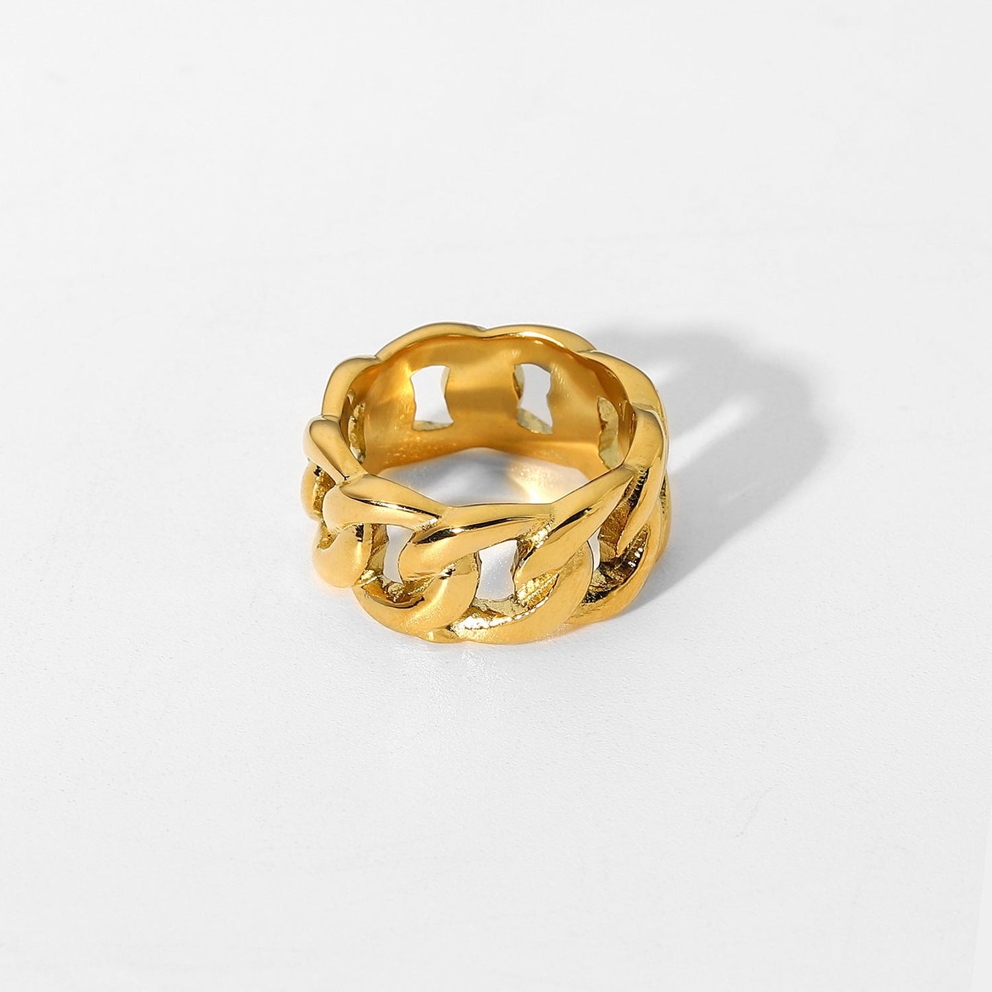 French Retro Hollow Chain Ring