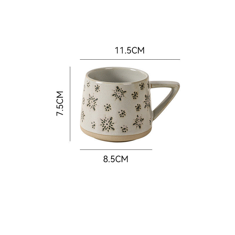 Christmas Retro Ceramic Kiln Changing Cup Mug