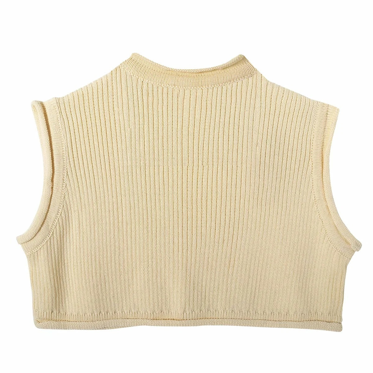 Women's Sleeveless Cropped Sweater Vest