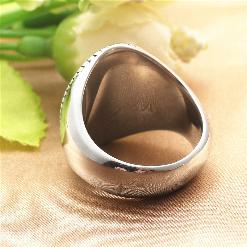 Titanium Steel Scissors Ring Retro Trendy Men Punk