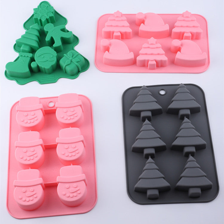 Christmas Silicone 6 Square Shaped DIY Baking