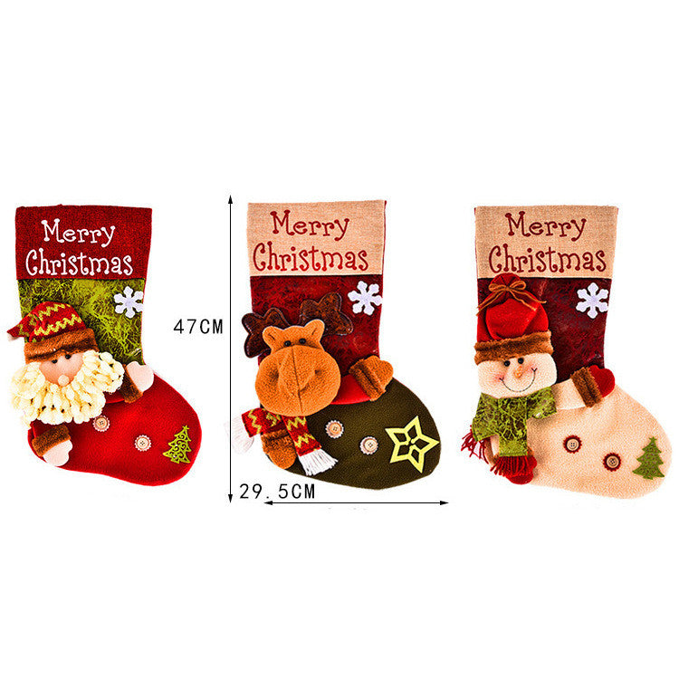 Christmas Highly Decorated Stocking Gift Bag