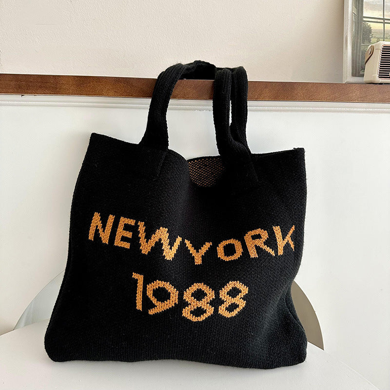 New York 1988 Women's Stylish Simple And Versatile Large Capacity Shoulder Tote