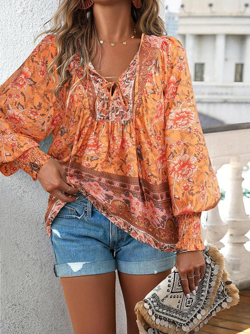 Boho Floral Blouse