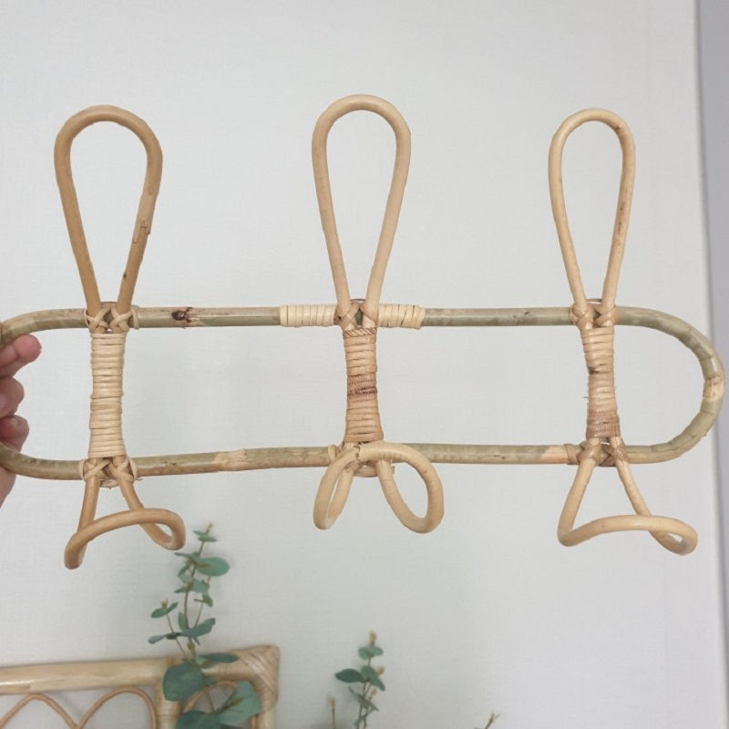 Hand Made Rattan Coat Rack