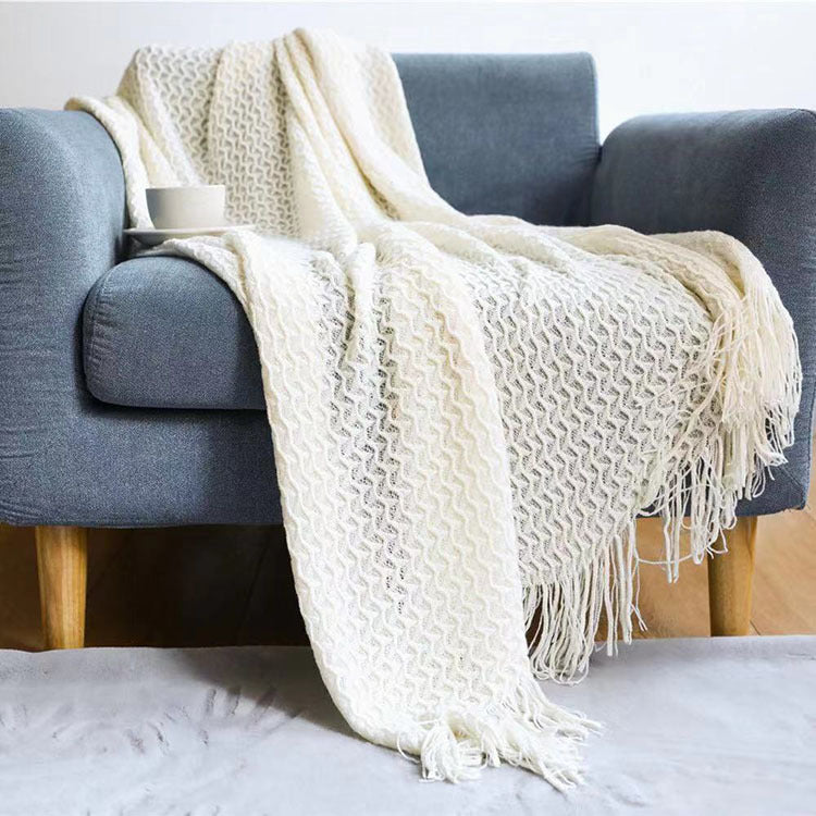 Office Thickened Warm Woven Shawl Blanket