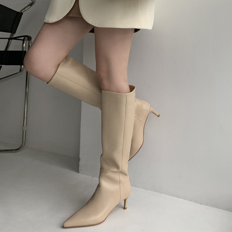 Winter New Below The Knee Stiletto Heel Knight Boots Women