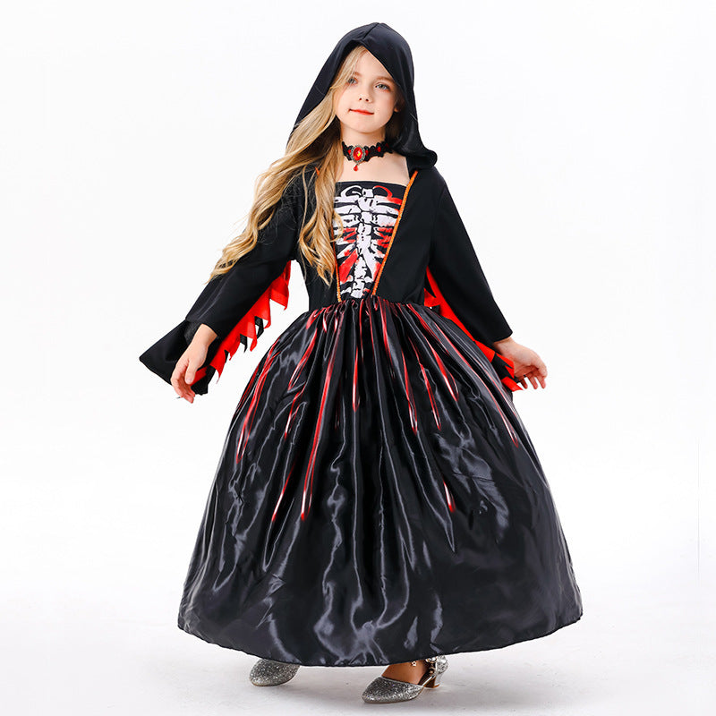 Halloween Children's Cos Witch Skull Clothing