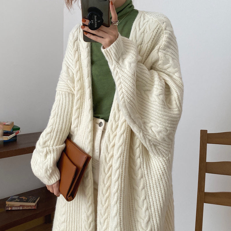 Women's Warm Long Cardigan Sweater Coat