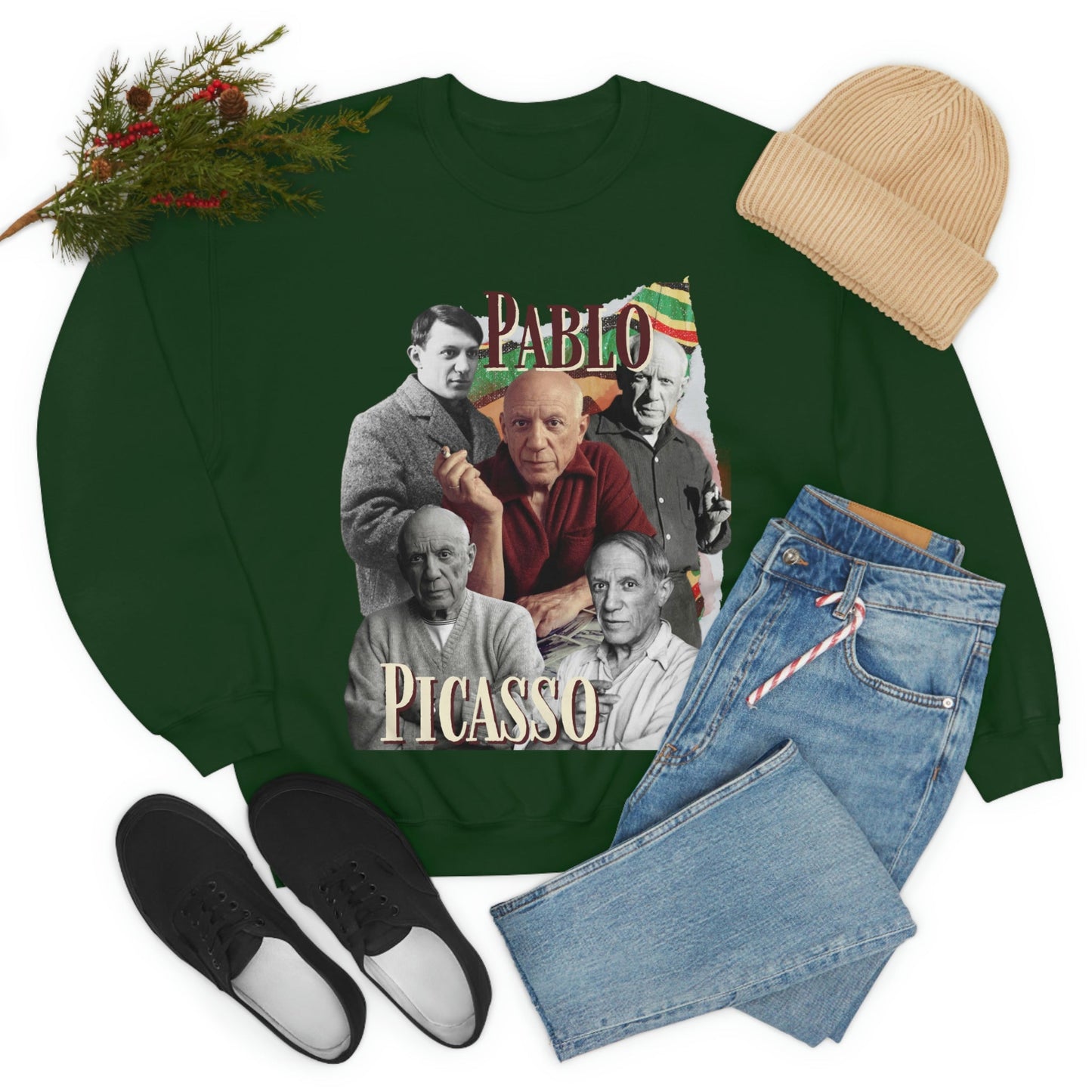 Pablo Picasso Sweatshirt, Y2K Style Bootleg Famous Spanish Artist Fan Retro Pullover Crewneck, Artist Gift