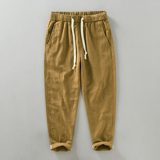 Men's Thin Breathable Cotton And Linen Casual Pants