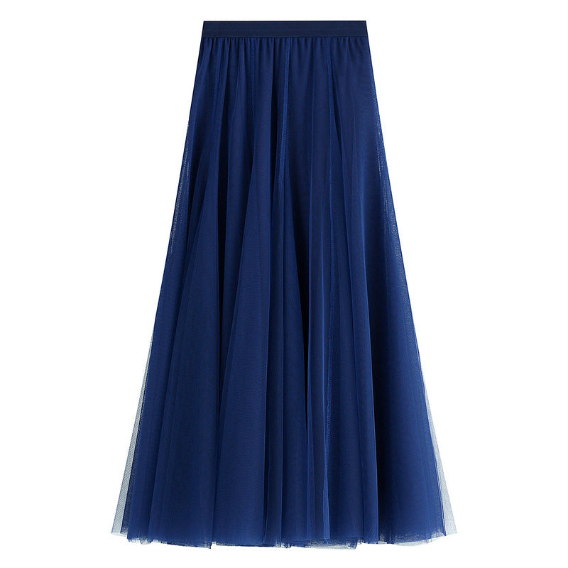 Spring Swing Puffy Ankle-length Skirt High Waist Slim Fit Fairy Skirt