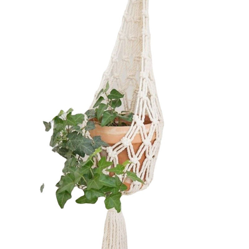 Indoor Decorative Woven Basket Plant Net Bag