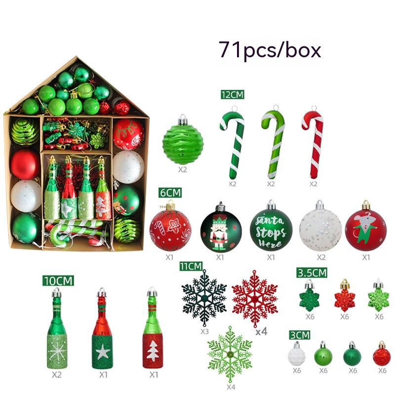 Ornaments Christmas Tree Small Colorful Ball Pendant Set