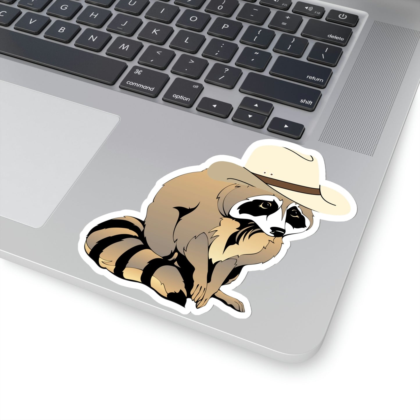 Cowboy Raccoon Kiss-Cut Stickers