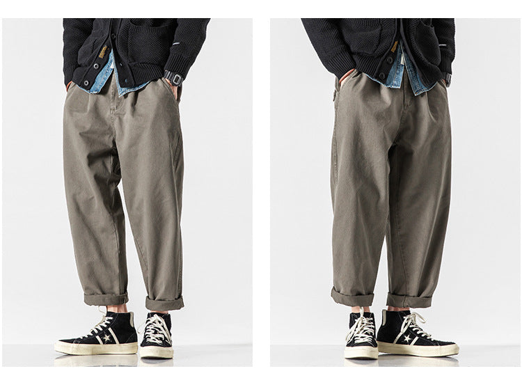 Men's Loose Straight Cargo Casual Pants