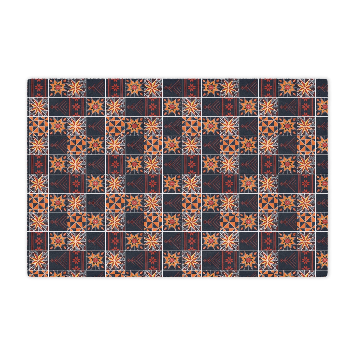 Dark Patchwork Quilt Print Minky Blanket