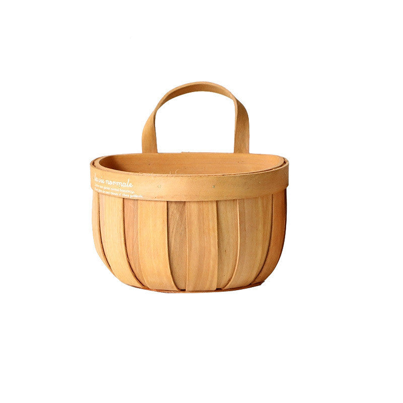 Storage Basket Wall Hanging Wicker Basin Home Garden Wall Decoration