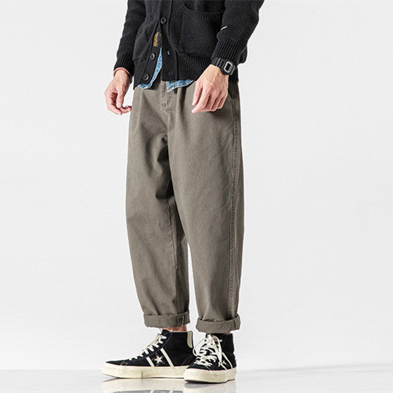 Men's Loose Straight Cargo Casual Pants