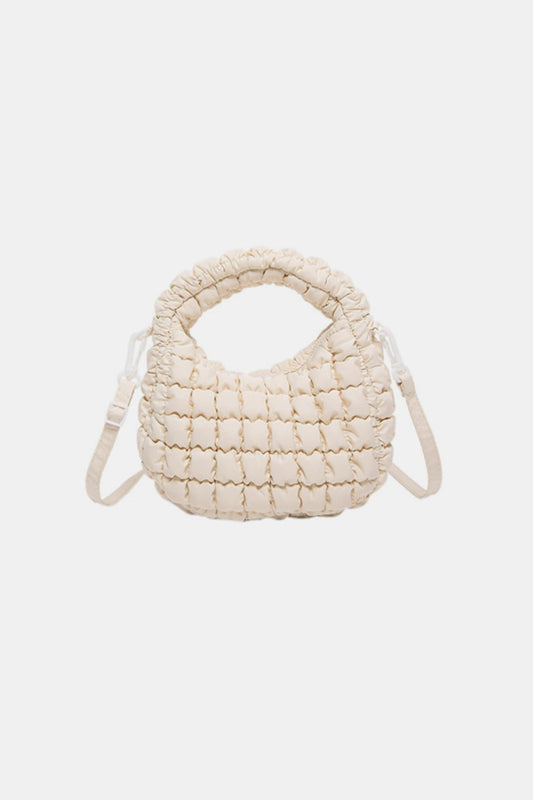 Quilted Puffy Removable Strap Crossbody Bag